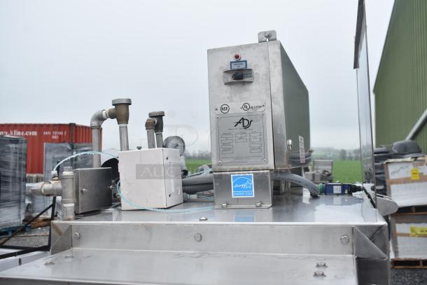 American Dish Service ADC-44 stainless steel commercial conveyor dishwasher, 208V, 3 phase, Energy Star certified, used.