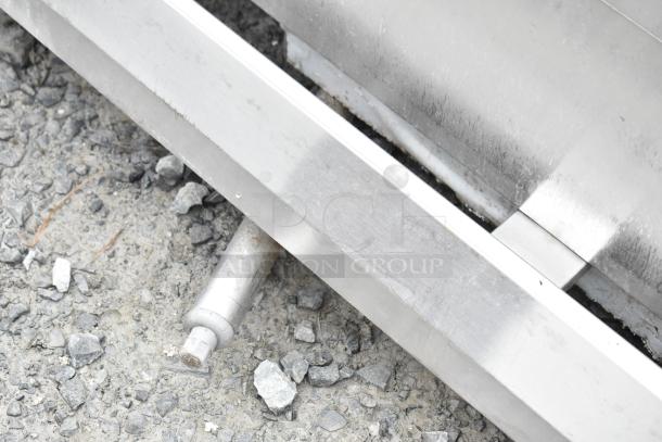 Commercial 3 Bay Back Bar Sink with Ice Bin and Speedwell, stainless steel, visible wear, suitable for bar settings.