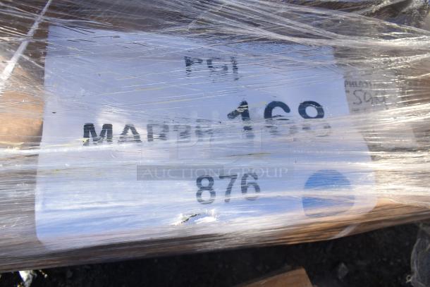 Bundle of 8 brand new scratch and dent items, including butcher block tabletops. Wrapped with label "MAR26-168, 876."