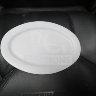 Prolon Melamine Platter, 13x9 inches, oval shape, white, in good condition.