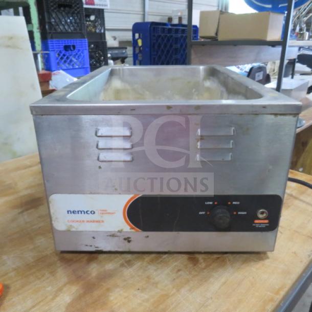 Nemco Food Warmer Model 6055A-CW, 1500 Watt, 120 Volt, stainless steel, with control panel showing power settings. Working condition.