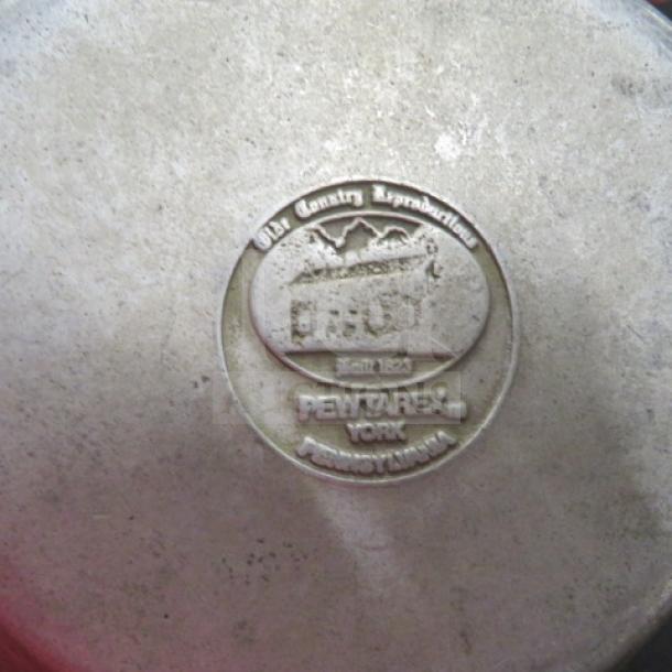 Pewterex server featuring Old Country Reproductions logo, 11x8 inch size, made in York, Pennsylvania.