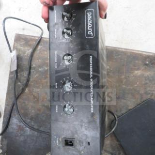 Pasosound PSDA200174 amplifier, black, integrated controls, used condition, visible brand and model markings.