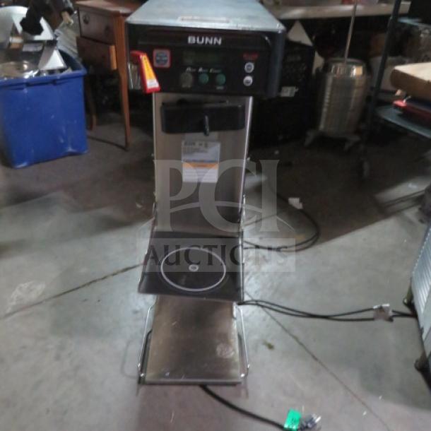 Bunn Infusion Coffee/Tea Brewer, Model ITCB-DV-29TRK, stainless steel, 120V, 12x22x34.5 inches. Good condition.