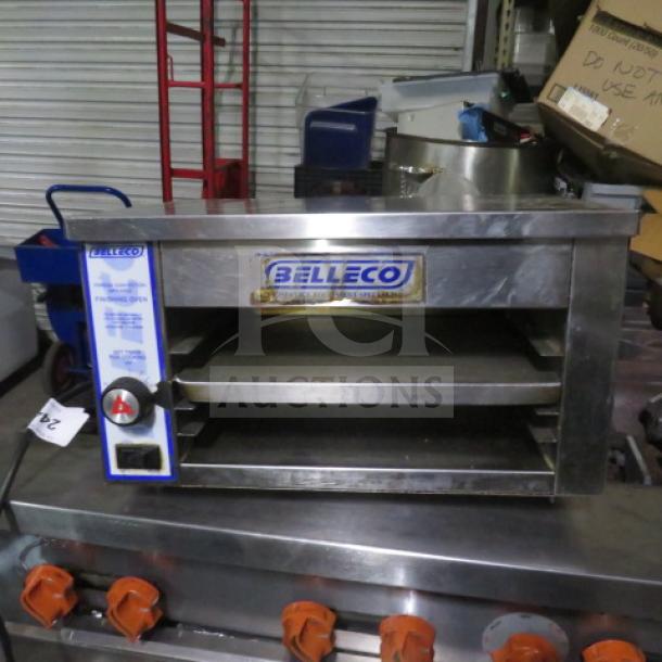 Belleco JW1 convection finishing oven, 120V, 19.5x12x12 inches, in used condition with Belleco branding on front.