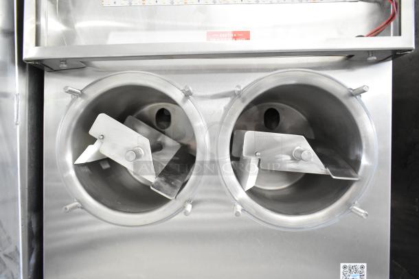 BRAND NEW Scratch and Dent 2026 Frosty Factory 217W Commercial 16 Qt. Double Cylinder Frozen Cocktail Machine.