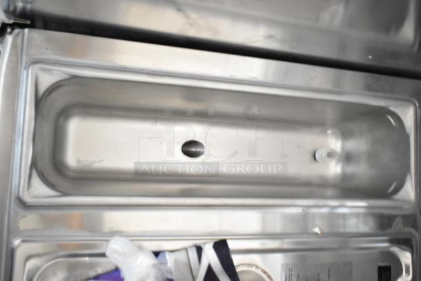 Brand new Frosty Factory 217W commercial frozen cocktail machine, 16 Qt, double cylinder, scratch and dent condition.