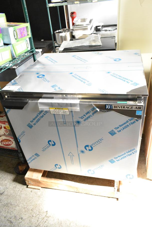 Brand new Beverage Air UCR32AHC-ADA undercounter cooler, single door, 115V, scratch and dent condition.