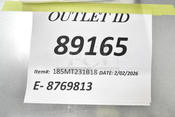 BRAND NEW Beverage Air MT23-1 B 18 glass door merchandiser with LED lighting. Scratch and dent condition, left-hinged door. 115V.