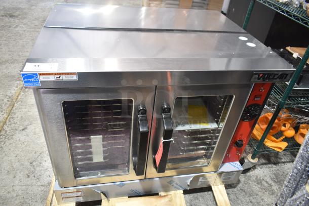 BRAND NEW Vulcan VC4ED electric convection oven, full size, view-through doors, thermostatic controls, scratch and dent condition.