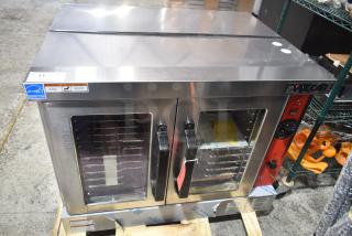 BRAND NEW Vulcan VC4ED electric convection oven, full size, view-through doors, thermostatic controls, scratch and dent condition.