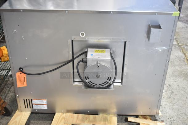 BRAND NEW 2025 Vulcan VC4ED commercial electric convection oven, view-through doors, thermostatic controls, back view.