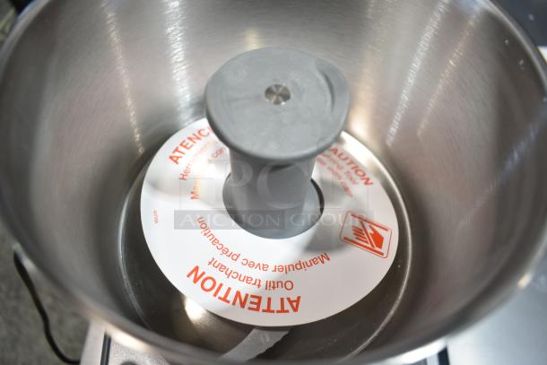 BRAND NEW Robot Coupe Blixer 3 Series D food processor, 120V, 1 Phase, visible caution label, stainless steel interior.