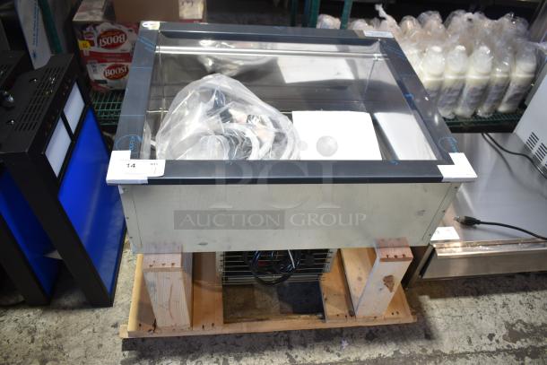 BRAND NEW 2024 Delfield N8130BP drop-in refrigerated cold food well. Scratch and dent, 120V, 1 phase.