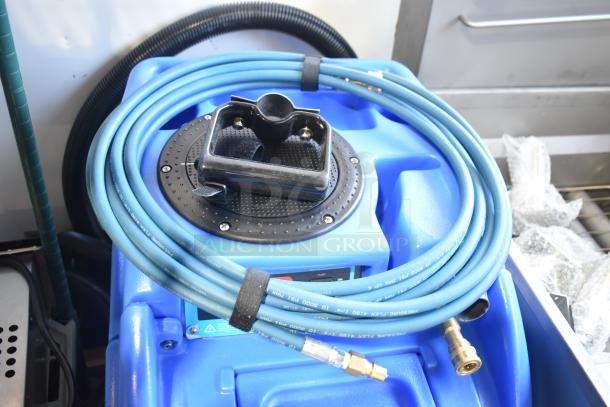 Brand new Lavex 842HT123ST dual 3-stage heated carpet extractor, 12-gallon, 500 PSI, with 25' hoses and 12" stainless steel wand.