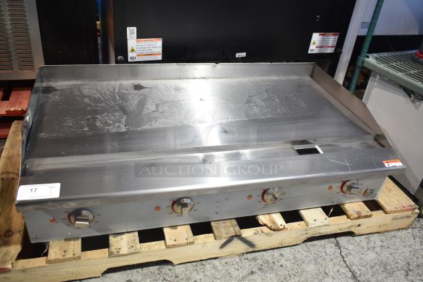 BRAND NEW Cooking Performance Group 48" electric griddle, model 351GCPG48M, minor scratches, 208/240 volts, countertop use.