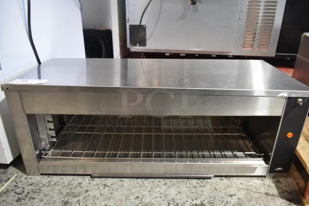 Brand new Vollrath JW30PA 35" cheese melter, plate activated, stainless steel, scratch and dent, 240V, 1 phase.