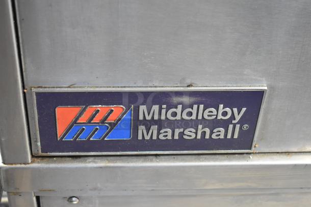 Middleby Marshall CTX DZ33T stainless steel conveyor pizza oven, electric, tested, working, brand label visible.