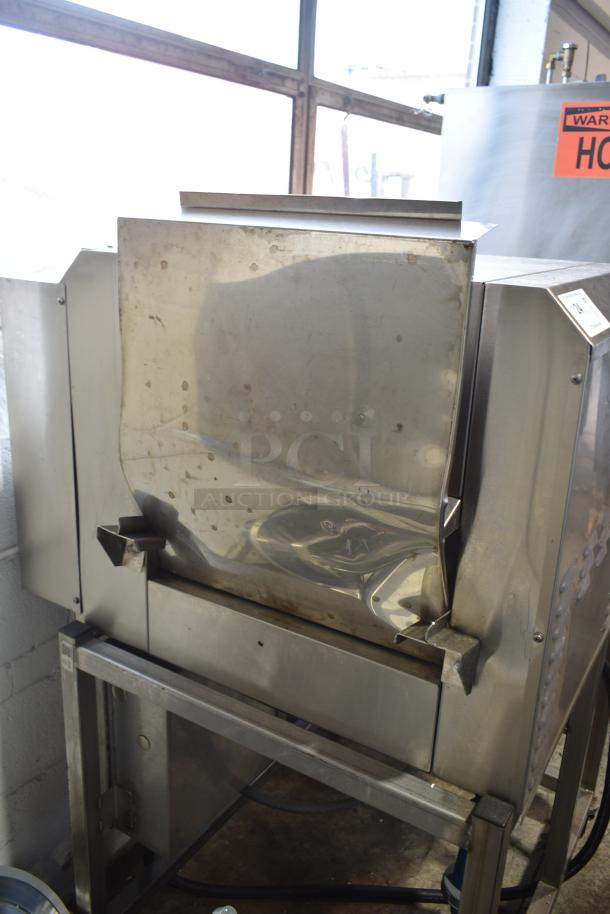 2017 Belshaw Adamatic TG-50 Stainless Steel Thermoglazing Station, commercial casters, 208V, 1 phase, used condition.