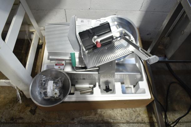 2019 Bizerba GSP HD meat slicer, commercial countertop model, 120V, 1 Phase. Includes accessories, in excellent condition.