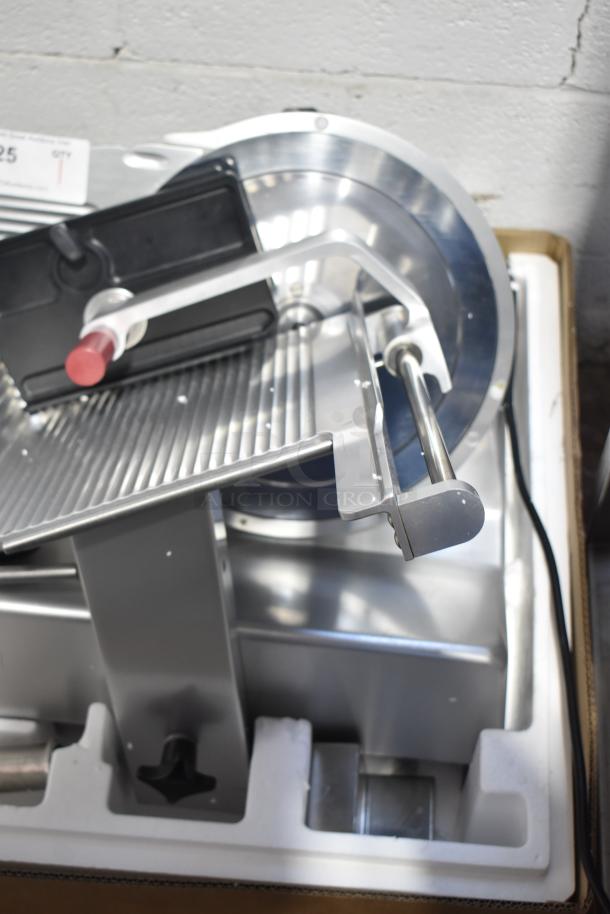 2019 Bizerba GSP HD meat slicer, commercial countertop model, stainless steel, 120V, 1 phase, new condition.