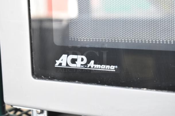 Amana RCS10MPA Commercial Microwave Oven, 120V, 1 Phase, ACP Inc. branding visible on door.