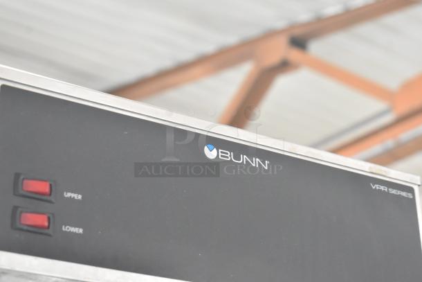 Bunn VPR Countertop Coffee Machine, dual switches, 120 volts, good condition. Model label visible.