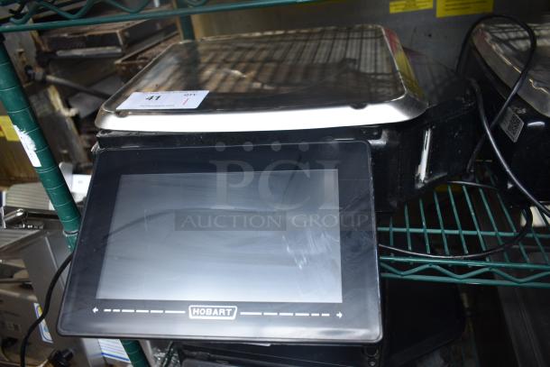 2017 Hobart HTi-7LH26 commercial food scale, touchscreen, stainless steel platform, tested working, 120/208-240V, 1 Phase.