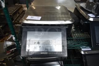2016 Hobart HTi-7LH commercial food portioning scale, condition shows wear, missing power cord, does not power on.