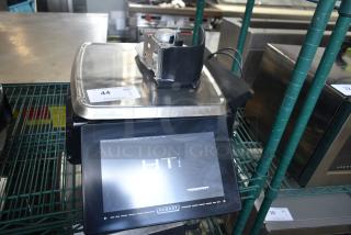 2016 Hobart HTi-7LH commercial countertop food portioning scale, tested and working, stainless steel top, digital display.