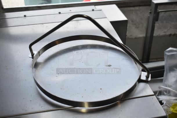 Detecto SCS30 produce scale bowl, circular stainless steel bowl with a sturdy handle, used condition.
