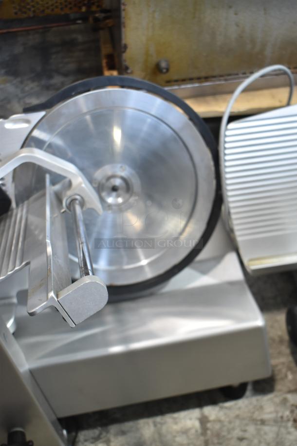 2017 Bizerba GSP H commercial meat slicer, excellent condition, stainless steel blade, 120V, 1 phase.