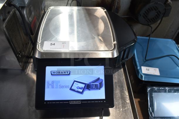 2017 Hobart HTi-7LH26 commercial food portioning scale, tested and working, 120/208-240V, clear display, stainless steel surface.