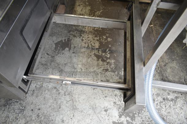 True TRCB-36 commercial chef base on casters, two drawers, 115V, 1 Phase. Stainless steel, used condition.