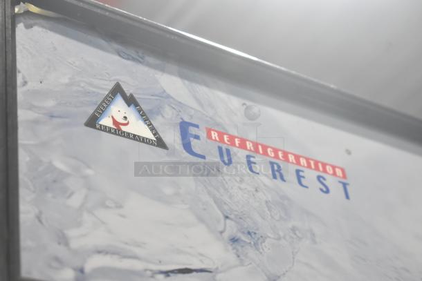 Everest EMGR24 Commercial Single Door Reach In Cooler Merchandiser, 115 Volts, 1 Phase, visible logo and branding.
