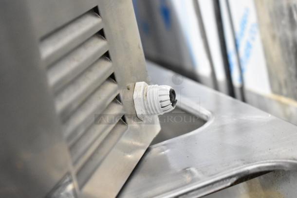 Adcraft FW-1200WF Commercial Countertop Food Warmer, 120V, 1 Phase, shown with side vent and fittings, stainless steel finish.