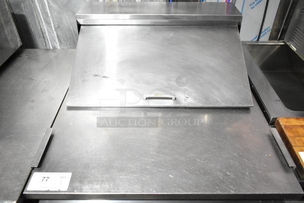 True Commercial Sandwich Salad Prep Table, Bain Marie Mega Top, 2 Drawers, 115V, 1 Phase, Commercial Casters, Stainless Steel.