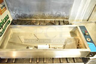 BSB-3 Commercial Three Pots Heating Soup Kettle, stainless steel, 110 Volts, 1 Phase, with control panel, visible wear.