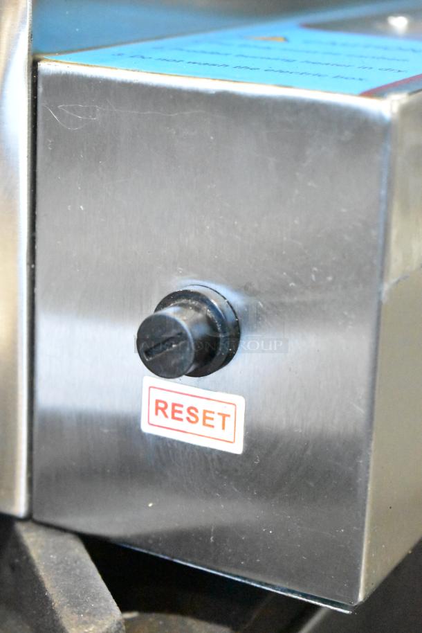 BSB-3 Commercial Three Pots Heating Soup Kettle, stainless steel with a reset button. Model BSB-3, 110 Volts, 1 Phase.