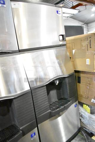 Manitowoc SD0452A ice machine with SPA310 dispenser, stainless steel, 115V, 1 phase, in good condition.
