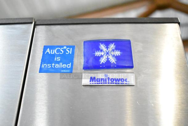 Manitowoc SD0452A commercial ice machine head, with SPA310 dispenser, 115V, 1 Phase. AuCS SI installed label visible.