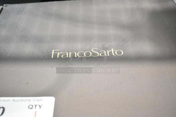FrancoSarto L Gracelyn boot box, size 9.5, brand new with minor scratches, visible logo on lid.
