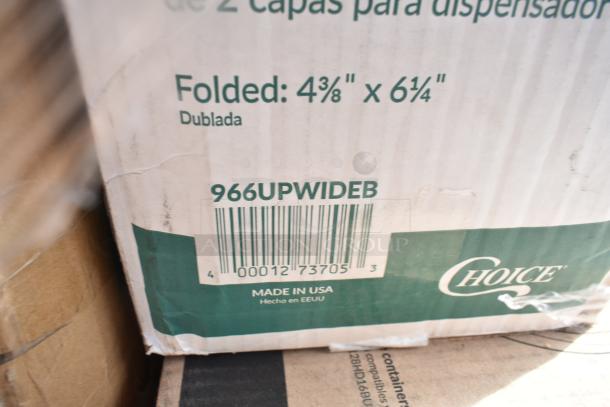 Box of Choice items, barcode 966UPWIDEB, Made in USA. Contains 22 scratch and dent items like trash bags and cups.