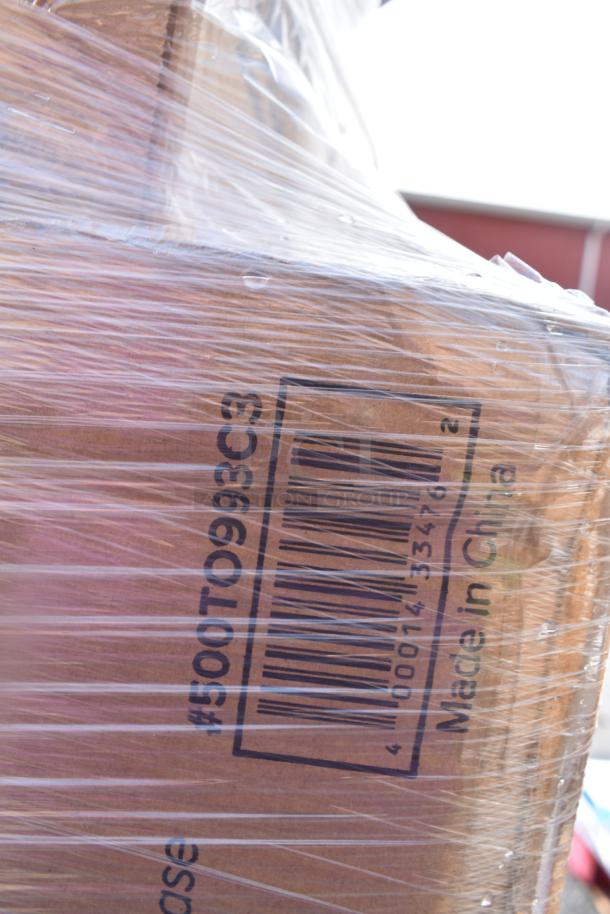 Plastic-wrapped cardboard box with barcode #500TO993C3, marked "Made in China." Contains 22 brand new scratch and dent items.