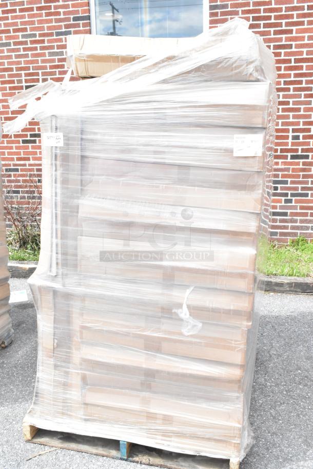 Pallet of 45 new Alpine ALP430-STAND-BLK sanitizer stands, boxed and shrink-wrapped. Auction lot with increasing bid value.