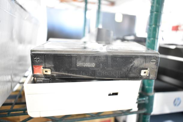 Brand new Hubbell battery, model CY130310, shown with minor scratches. Part of a 6-item scratch and dent auction.