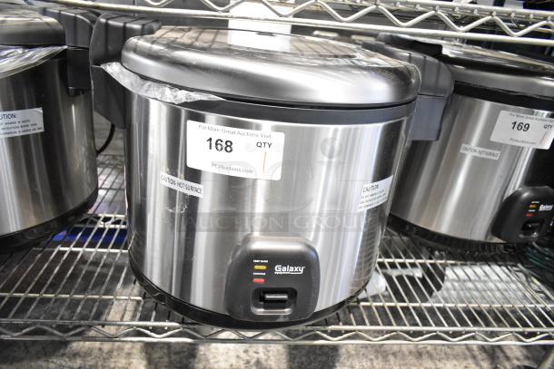 Brand new Galaxy 177RCSG60 60-cup electric rice cooker/warmer, 2024 model, scratch and dent, 120 volts, countertop design.