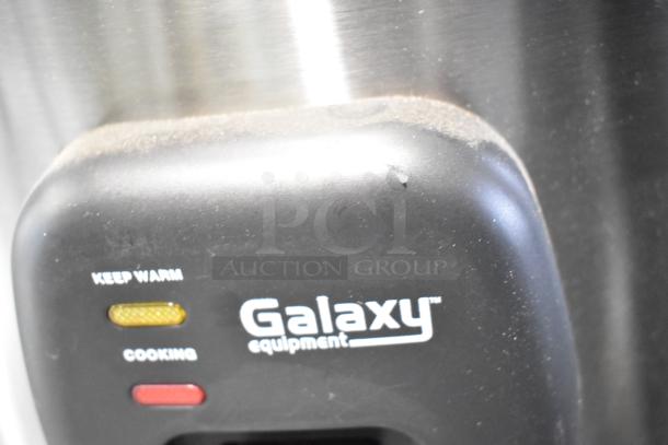 BRAND NEW Galaxy 177RCSG60 electric rice cooker features "Keep Warm" and "Cooking" lights. Scratch on surface. 60/30 cup capacity. 120V.