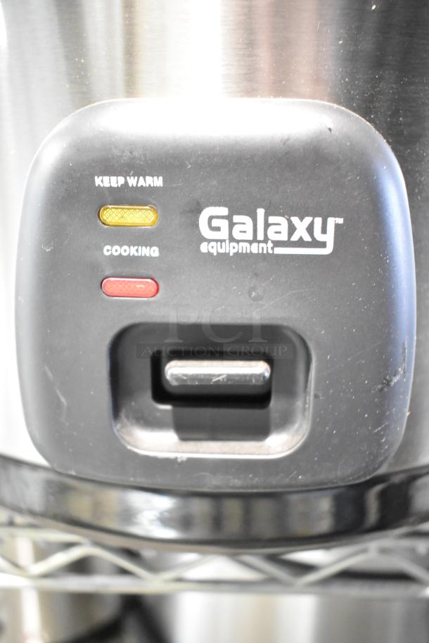 Brand new Galaxy 177RCSG60 electric rice cooker, 60 cup capacity, features keep warm/cooking indicators. Scratch and dent condition.