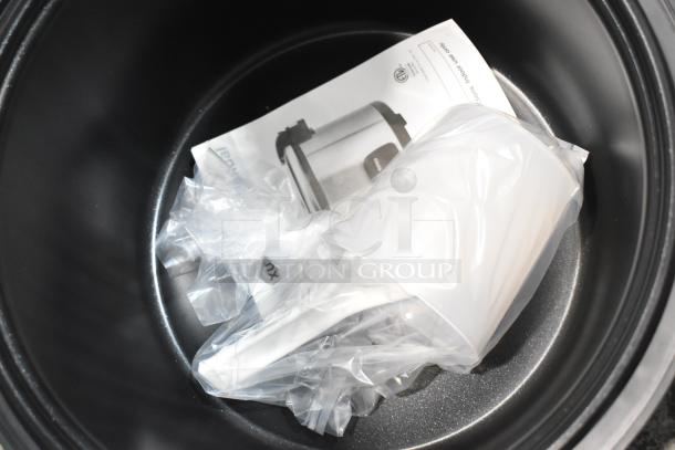 Brand new Galaxy 177RCSG60 countertop rice cooker/warmer, 2024 model. 60 cup capacity. Includes manual and accessories.